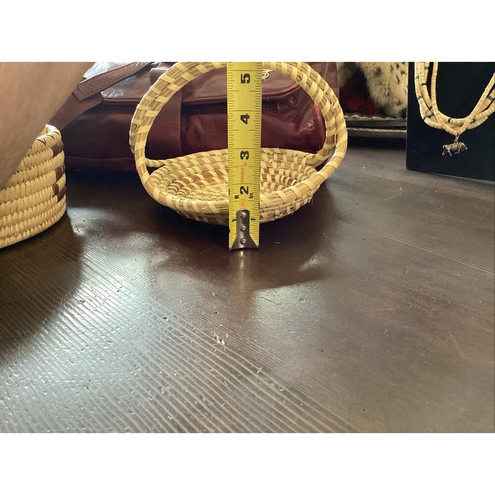 Gullah South Carolina Charleston Sweetgrass Basket Double Handle - Picture 10 of 11